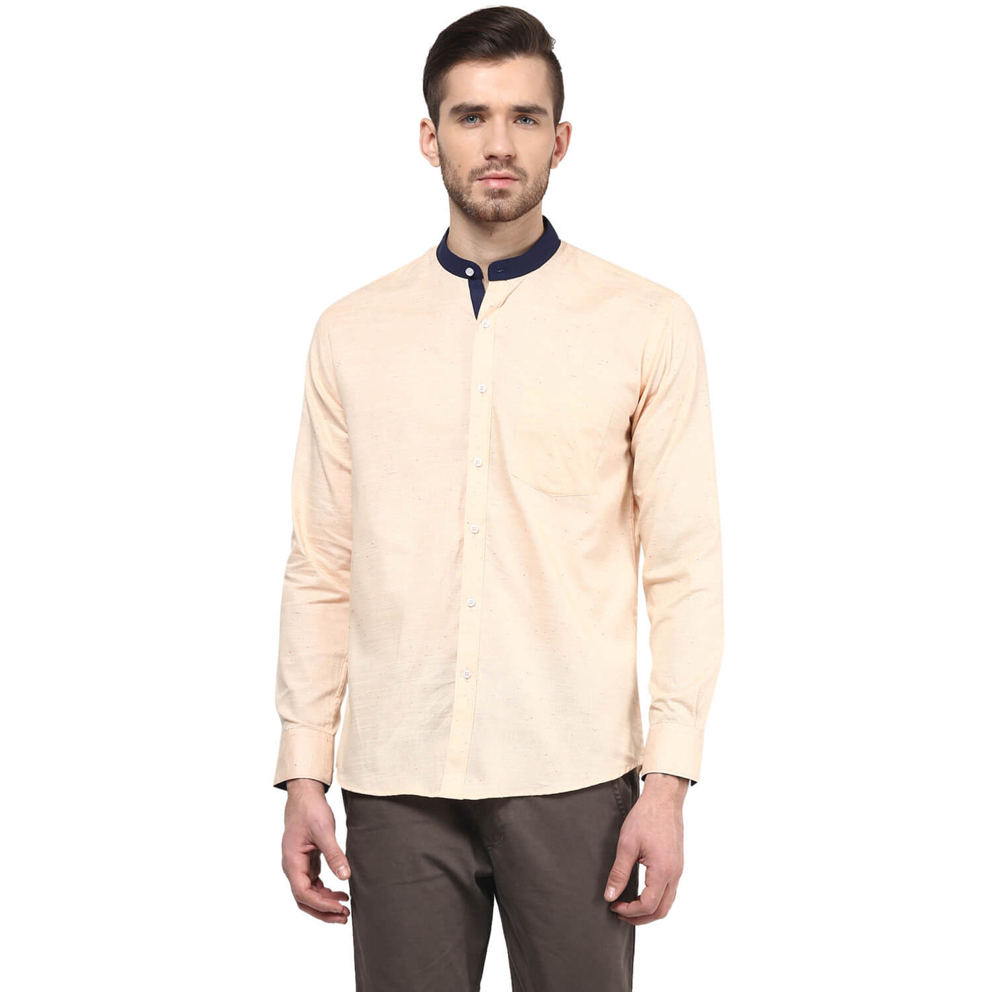 Premium 100% Cotton Shirt Peach Color