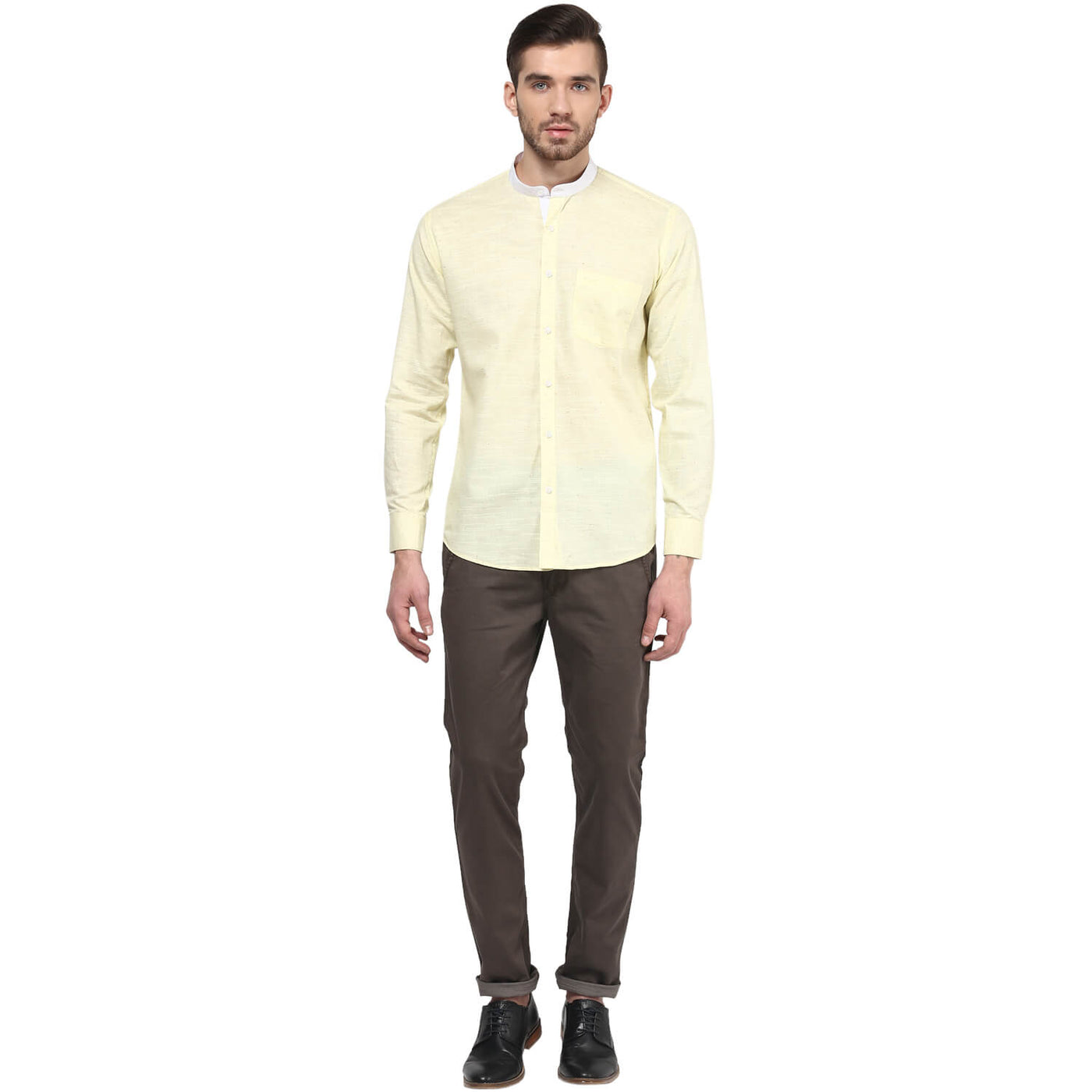Premium 100% Cotton Shirt Yellow Color