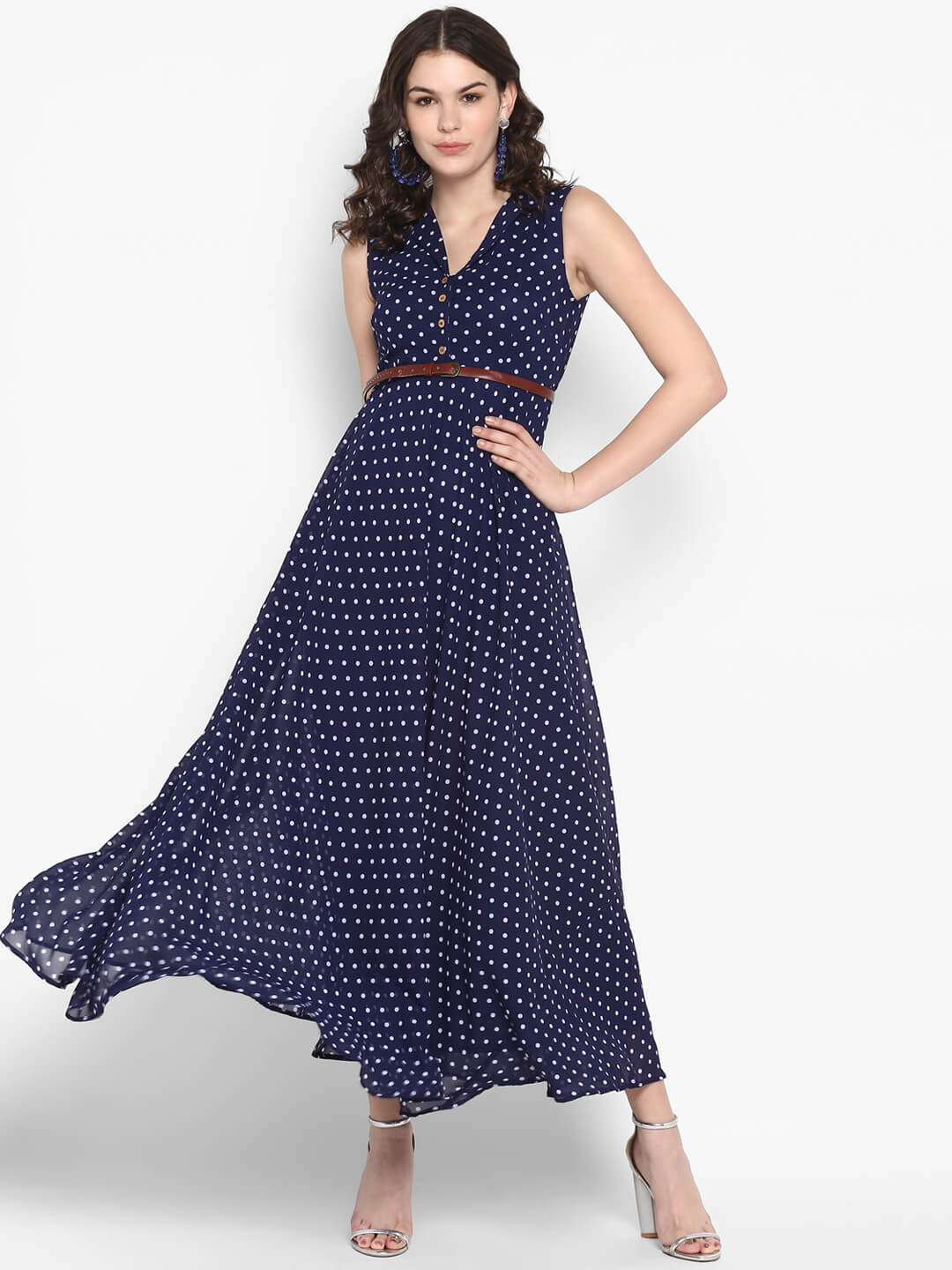 Women'S Sleeveless Printed Maxi Dress