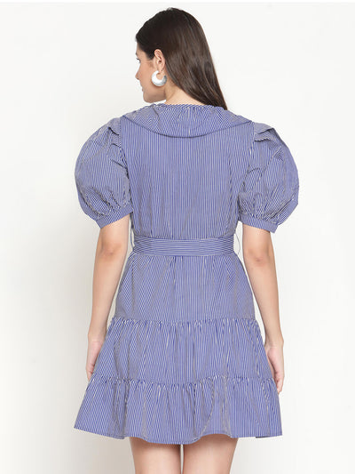 Eco Women'S Yarn Dyed Short Dress
