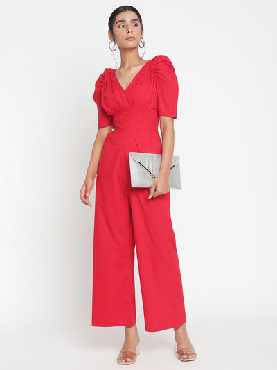 Eco Statement Sleeves With Pleats And Gathers Jumpsuit