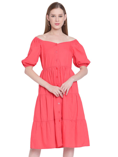 Eco Sweetheart Neck Dress With Statement Sleeves