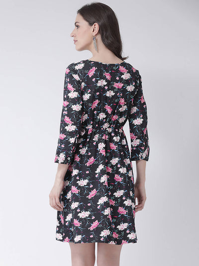 Women'S Printed Fit And Flare Dress