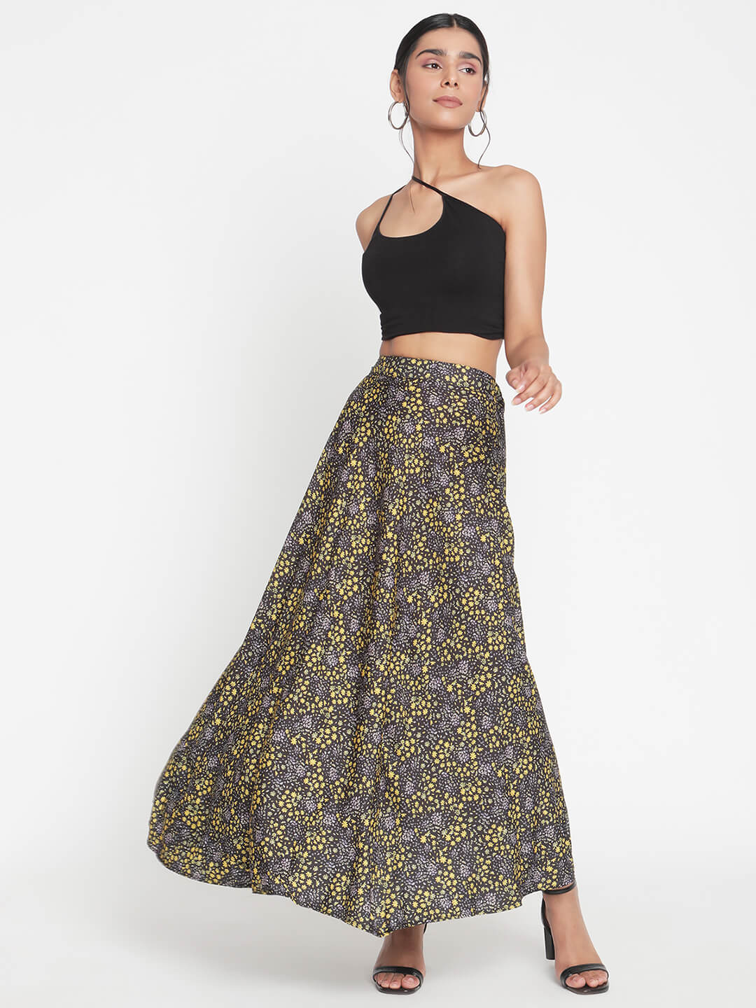 Women Printed A-Line Maxi Skirt