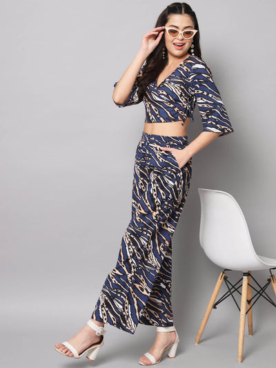 Printed Casual Abstract Co-Ord Set