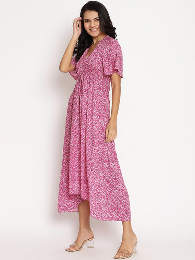 Concealed Sift Viscose Fabric Dress