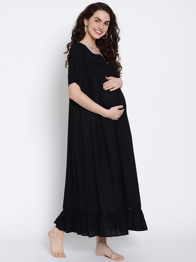 Sustainable Women'S Maternity Maxi Dress