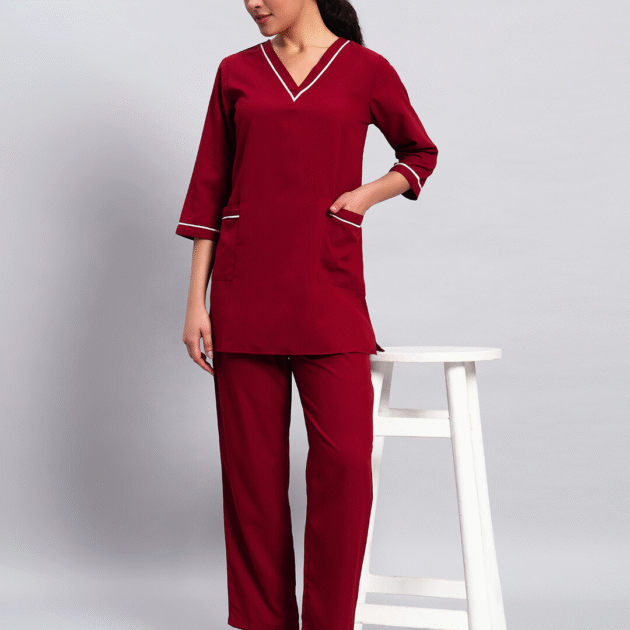 Styleville.in Housemaid UniformvMaid & Nanny Dress set Red